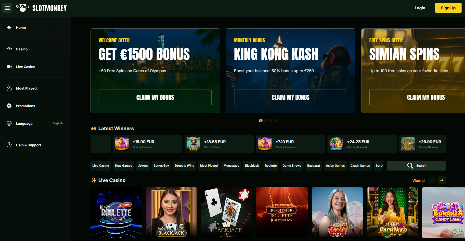 SlotMonkey-Casino - home