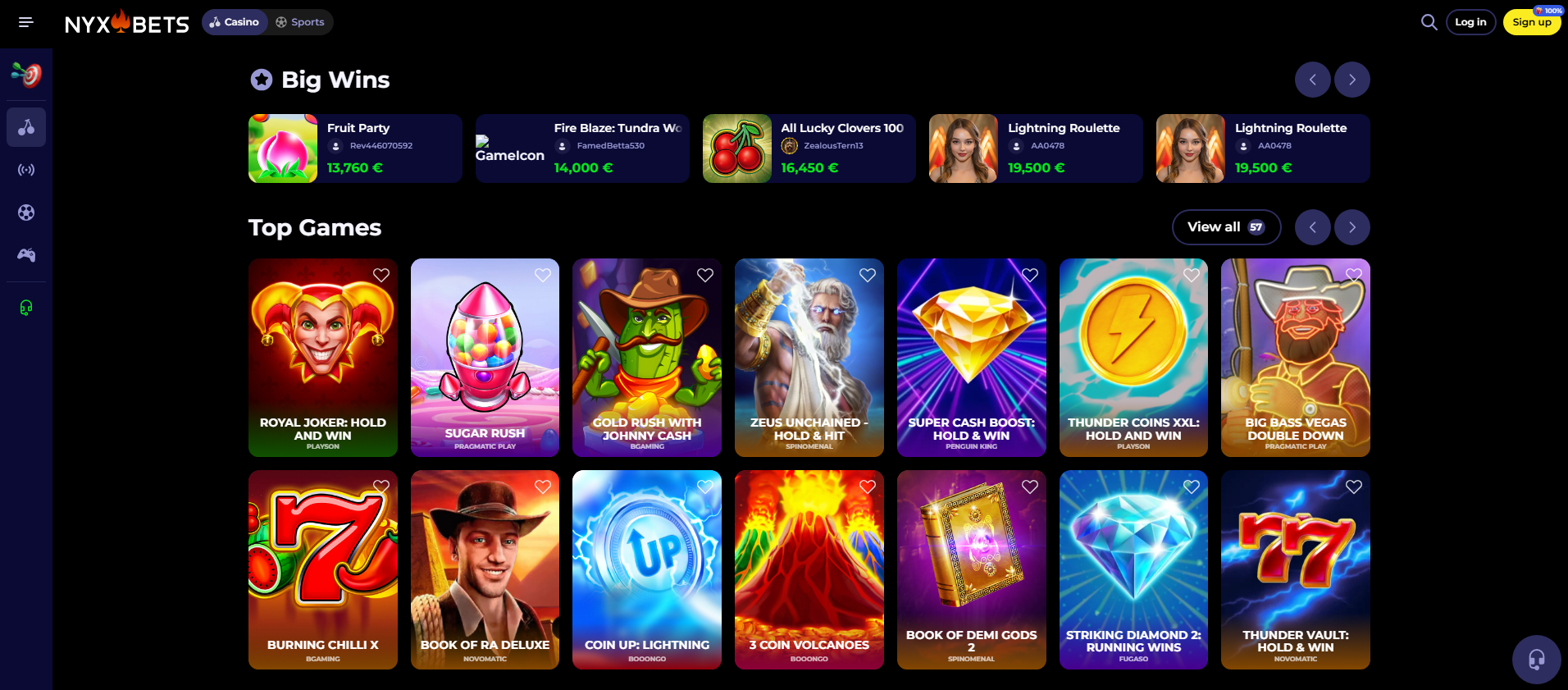 nyxbets casino-review